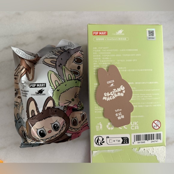 NEW Authentic Open Box Sealed Bag Popmart Macaron Labubu - toffee (light brown) - Picture 2 of 5